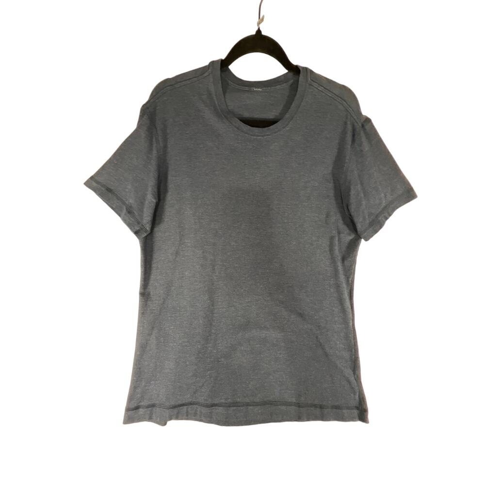 Lululemon Men's Soft Jersey SS Heathered Navy Size XL Workout Running Activewear